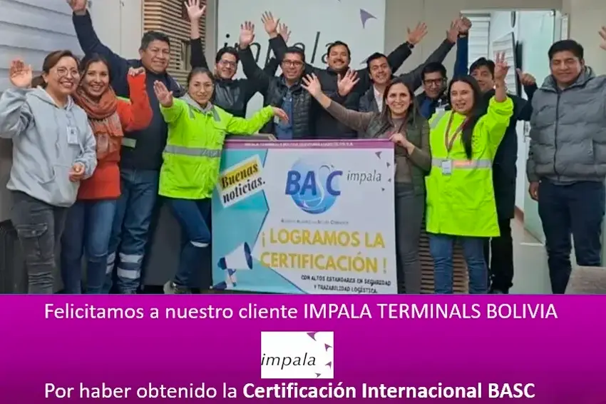 CERTIFICACIÓN BASC V06 / CLIENTE IMPALA BOLIVIA